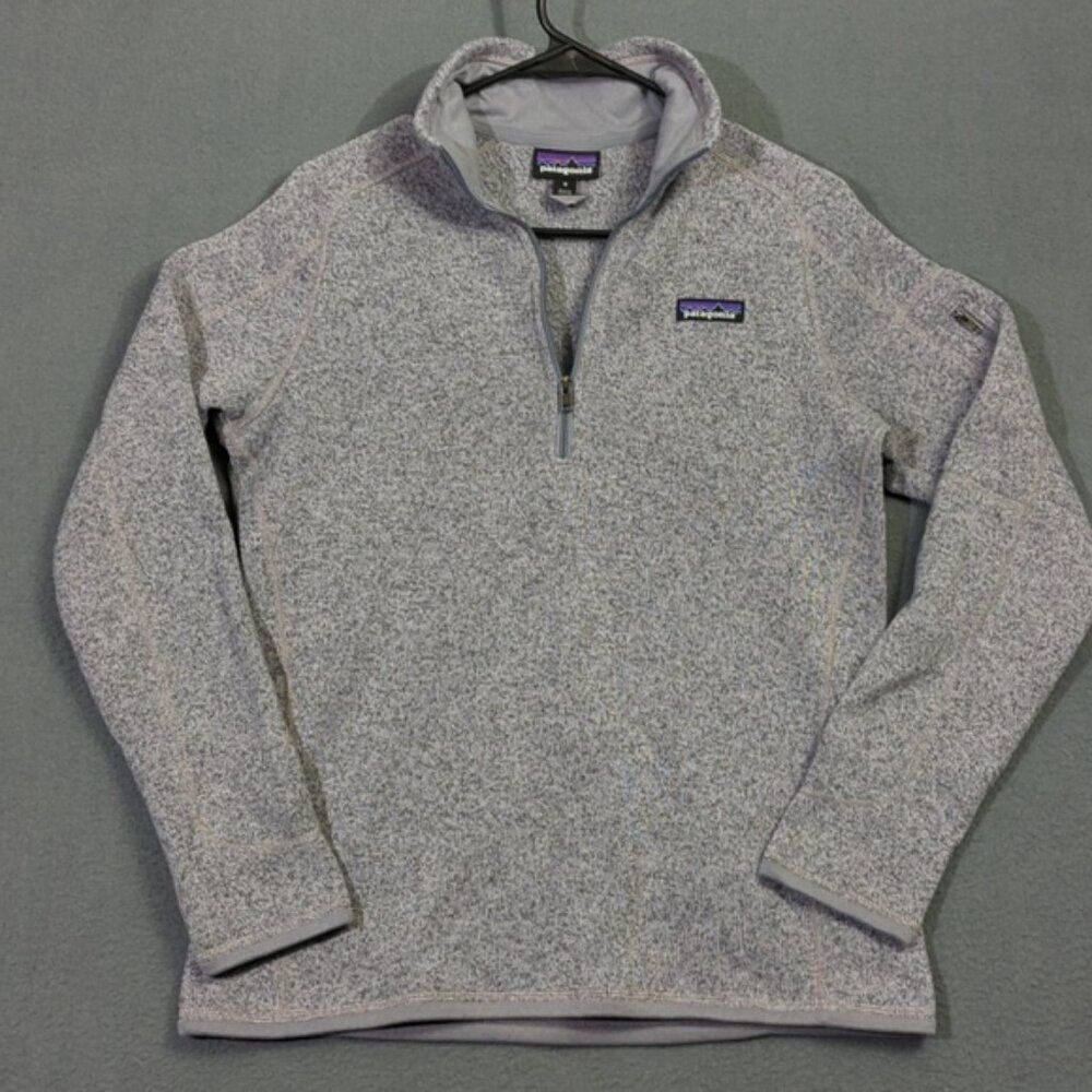 Patagonia Better Sweater Women's M Gray 1/4 Zip Fleece Pullover Outdoor Hiking